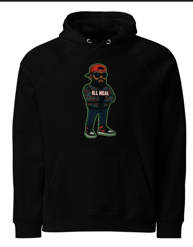 ILL NEAL HOODIE (neon green outline)