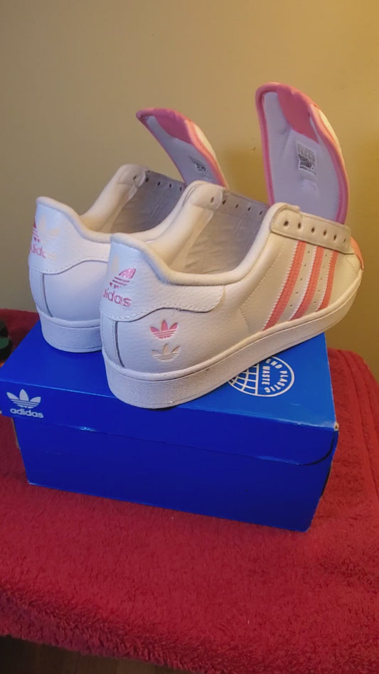 Adidas Superstar White/Pink (custom)